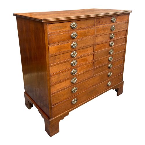 19TH CENTURY ANGLO INDIAN SOLID TEAK CHEST OF SIXTEEN DRAWERS - ADDITIONAL PHOTO 3