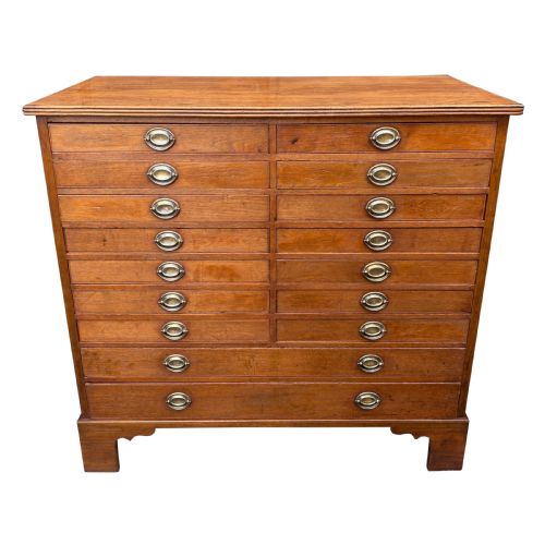 19TH CENTURY ANGLO INDIAN SOLID TEAK CHEST OF SIXTEEN DRAWERS - ADDITIONAL PHOTO 4