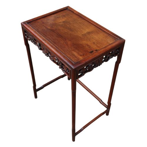 19TH CENTURY SOLID ROSEWOOD CHINESE NEST OF FOUR TABLES - ADDITIONAL PHOTO 2
