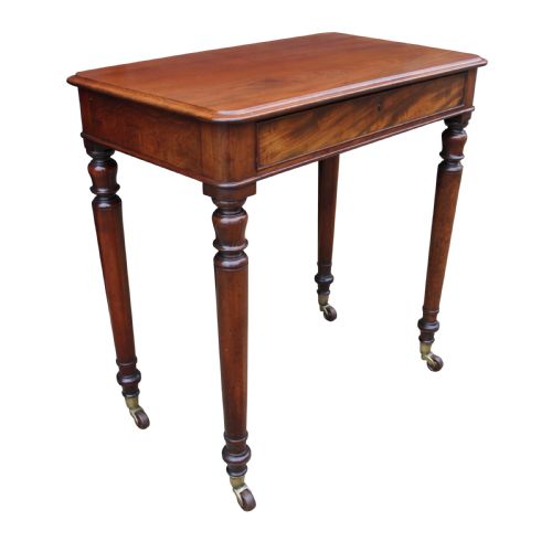 19TH CENTURY MAHOGANY SIDE TABLE STAMPED T WILLSON - ADDITIONAL PHOTO 1