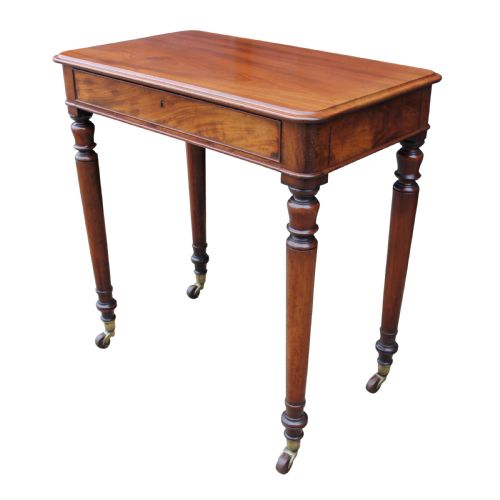19TH CENTURY MAHOGANY SIDE TABLE STAMPED T WILLSON - ADDITIONAL PHOTO 2