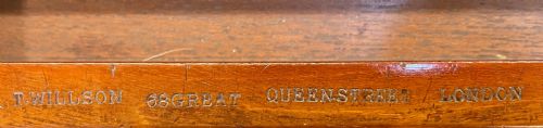 19TH CENTURY MAHOGANY SIDE TABLE STAMPED T WILLSON - ADDITIONAL PHOTO 3