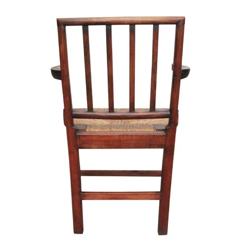 SOLID CHERRY FRUITWOOD SUFFOLK ARMCHAIR C 1800 IN SHERATON STYLE - ADDITIONAL PHOTO 2