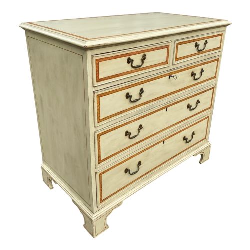 GEORGIAN DECORATED CHEST OF DRAWERS - ADDITIONAL PHOTO 1