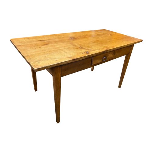 19TH CENTURY SOLID CHERRY FRENCH FARMHOUSE TABLE - ADDITIONAL PHOTO 1