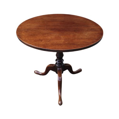 george iii solid mahogany tripod table with birdcage movement - CATEGORY: ANTIQUE TABLES - DATED GEORGIAN
