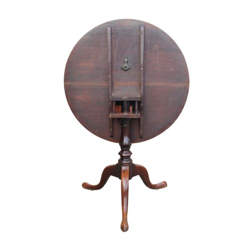 GEORGE III SOLID MAHOGANY TRIPOD TABLE WITH BIRDCAGE MOVEMENT - ADDITIONAL PHOTO 2