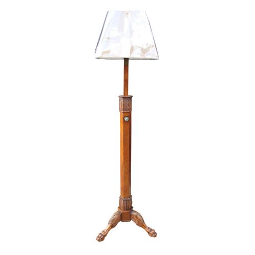 walnut 19th century height adjustable standard lamp - CATEGORY: ANTIQUE LIGHTING - DATED 19TH CENTURY