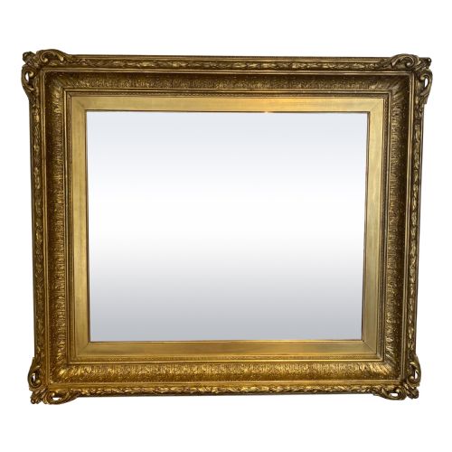 LARGE 19TH CENTURY GILT FRAMED MIRROR DATED 1845 - ADDITIONAL PHOTO 1