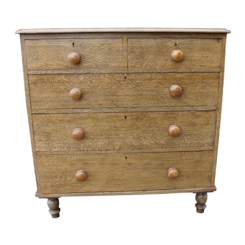 19th century chest of drawers with original paint faux oak wood grain scumble decoration - CATEGORY: ANTIQUE CHEST OF DRAWERS - DATED 19TH CENTURY