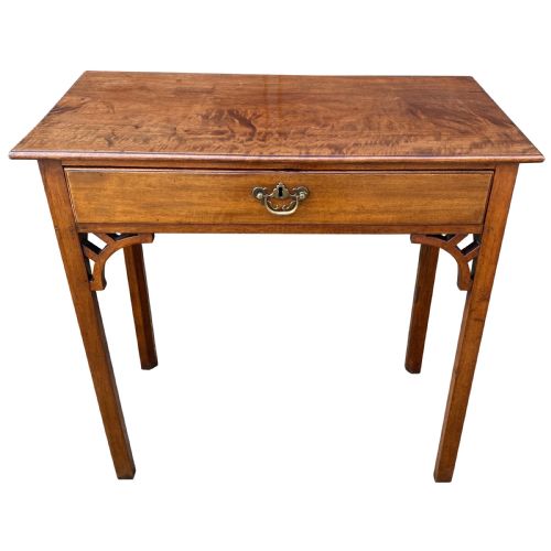 georgian chippendale style solid mahogany side table of small proportions - CATEGORY: ANTIQUE TABLES - DATED 18TH CENTURY