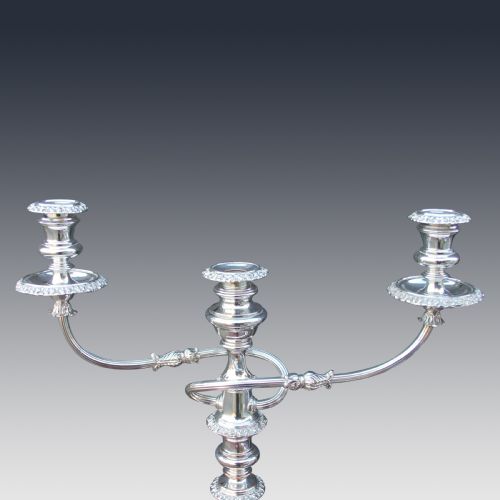 19TH CENTURY SHEFFIELD PLATE CANDELABRA SET C 1850 - ADDITIONAL PHOTO 4
