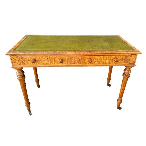 hungarian ash 19th century free standing writing table in the manner of holland sons - CATEGORY: ANTIQUE TABLES - DATED 19TH CENTURY