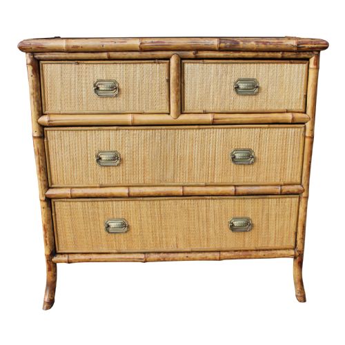 19TH CENTURY AESTHETIC MOVEMENT BAMBOO LACQUER CHEST OF DRAWERS - ADDITIONAL PHOTO 2