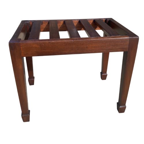 19TH CENTURY SOLID MAHOGANY LUGGAGE STAND BY MARSH JONES CRIBB C 1890 - ADDITIONAL PHOTO 1