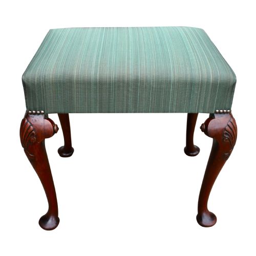 19TH CENTURY QUEEN ANNE STYLE SOLID WALNUT STOOL - ADDITIONAL PHOTO 1