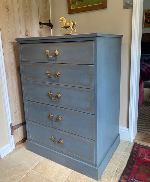 19TH CENTURY PAINTED CHEST OF DRAWERS - ADDITIONAL PHOTO 1