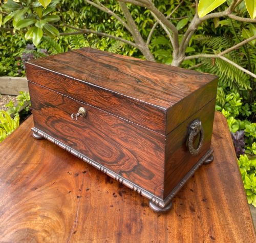 regency rosewood box - CATEGORY: ANTIQUE BOXES - DATED REGENCY