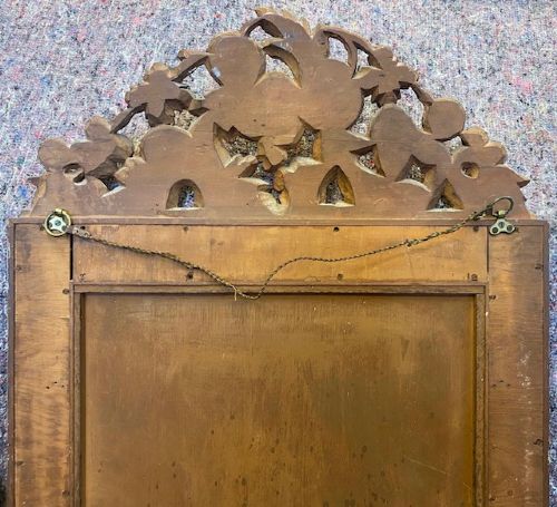 19TH CENTURY LARGE VENETIAN MIRROR BLUE GLASS SILVER - ADDITIONAL PHOTO 4