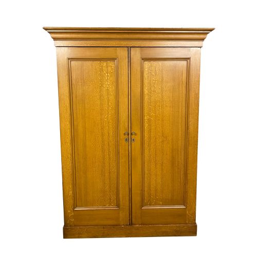 19th Century Compactum Wardrobe with Original Scumble Faux Oak Paintwork