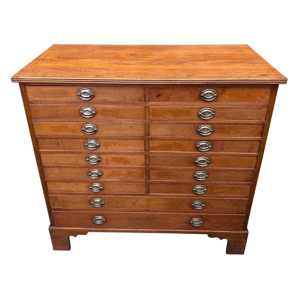 19th Century Anglo Indian Solid Teak Chest Of Sixteen Drawers View II