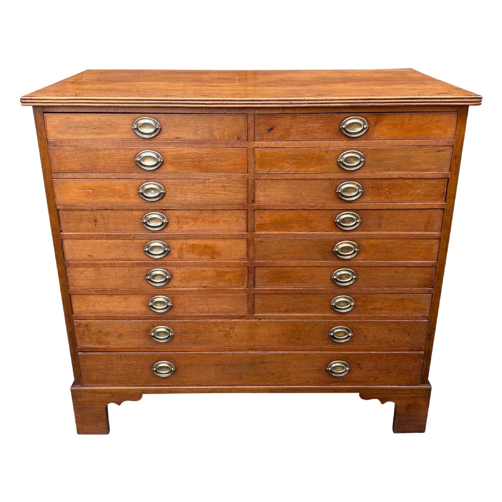 19th Century Anglo Indian Solid Teak Chest Of Sixteen Drawers View V