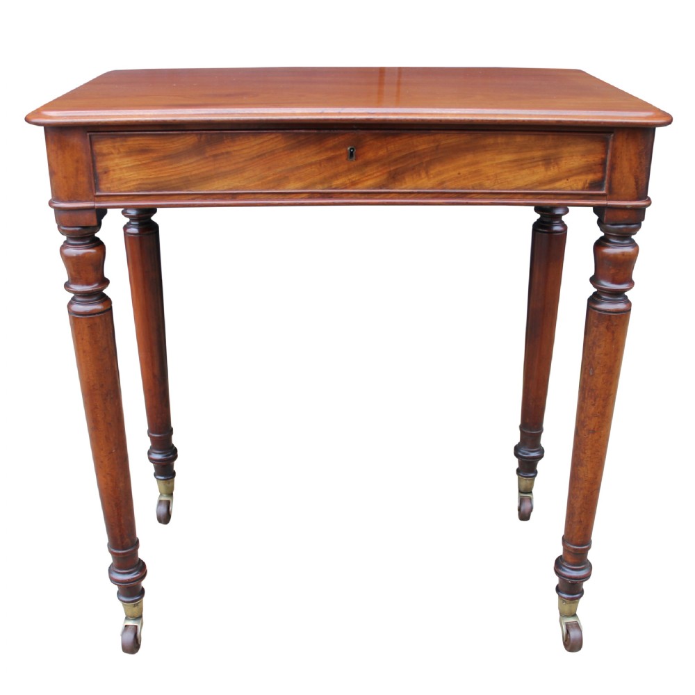 19th Century Mahogany Side Table Stamped T Willson