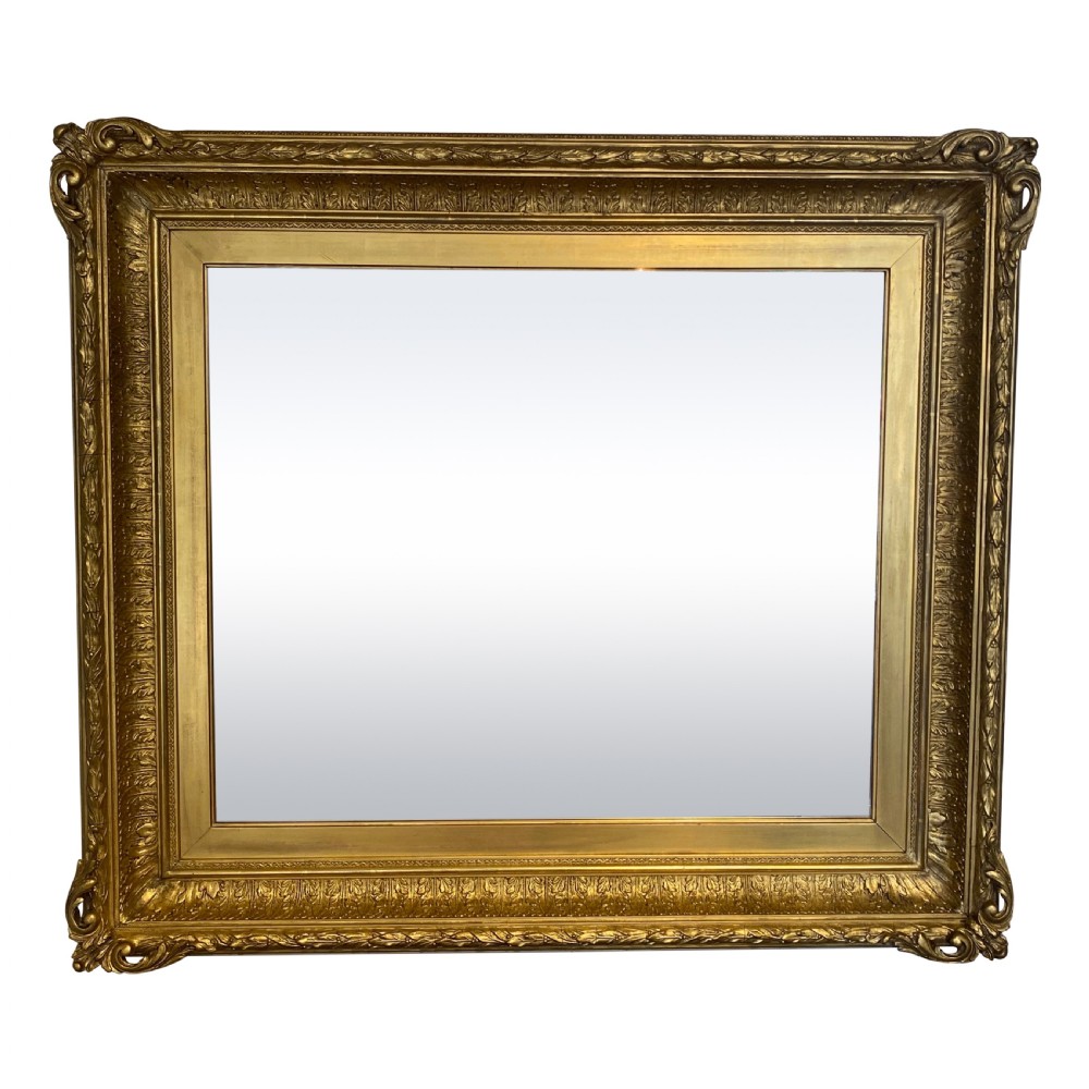 Large 19th Century Gilt Framed Mirror Dated 1845