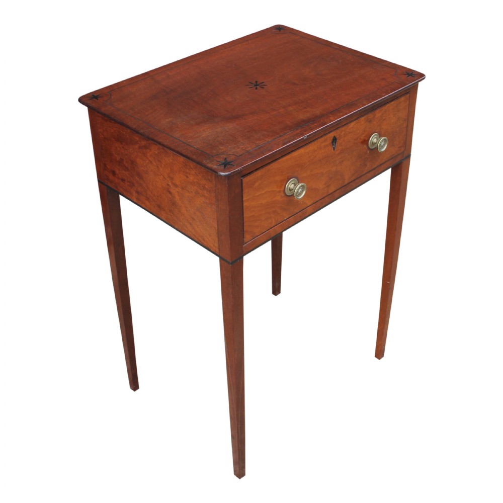 Regency Period Solid Mahogany Lamp Table With Ebony Inlay View II