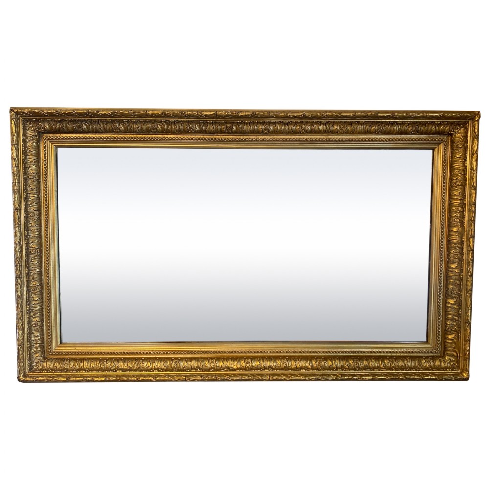 19th Century Gilt Framed Mirror With Acanthus Leaf Decoration