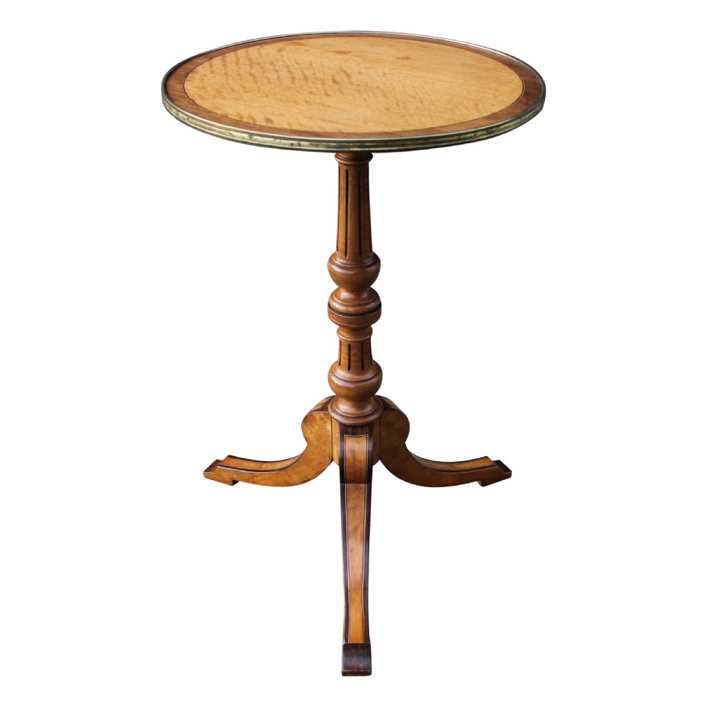 19th Century Satinwood Tripod Wine Or Side Table