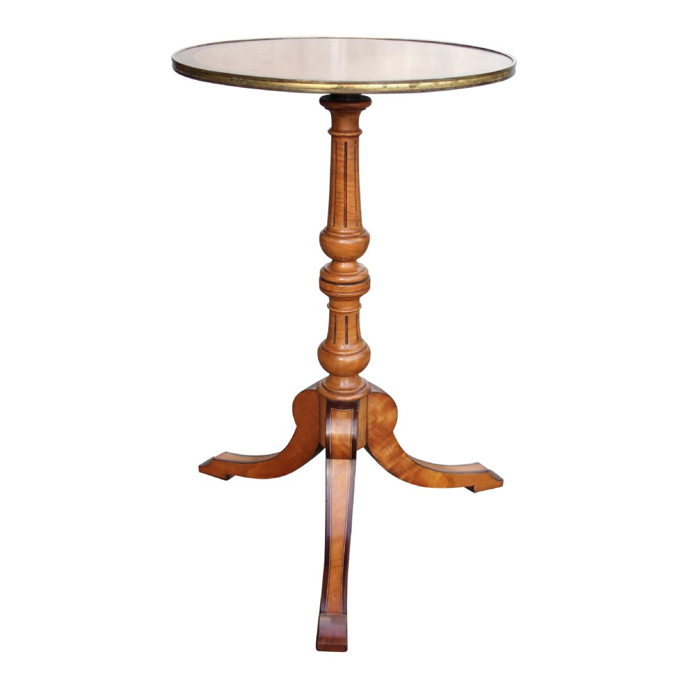 19th Century Satinwood Tripod Wine Or Side Table View II