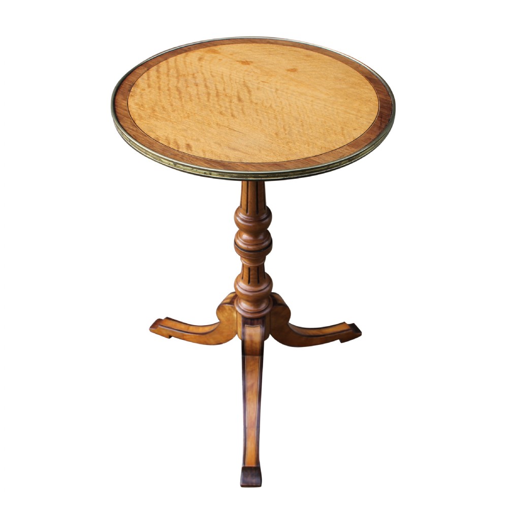 19th Century Satinwood Tripod Wine Or Side Table View III
