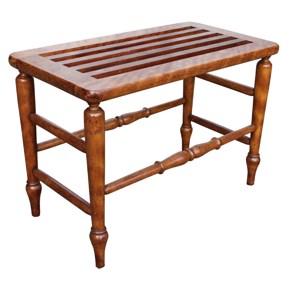 19th Century Satin Birch Luggage Stand / Rack c. 1860 View II
