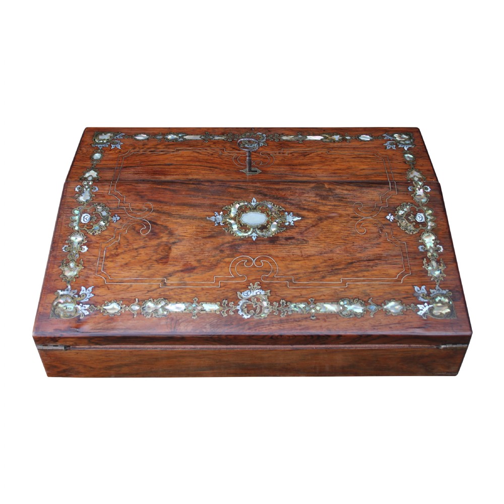 19th Century Rosewood Writing Box