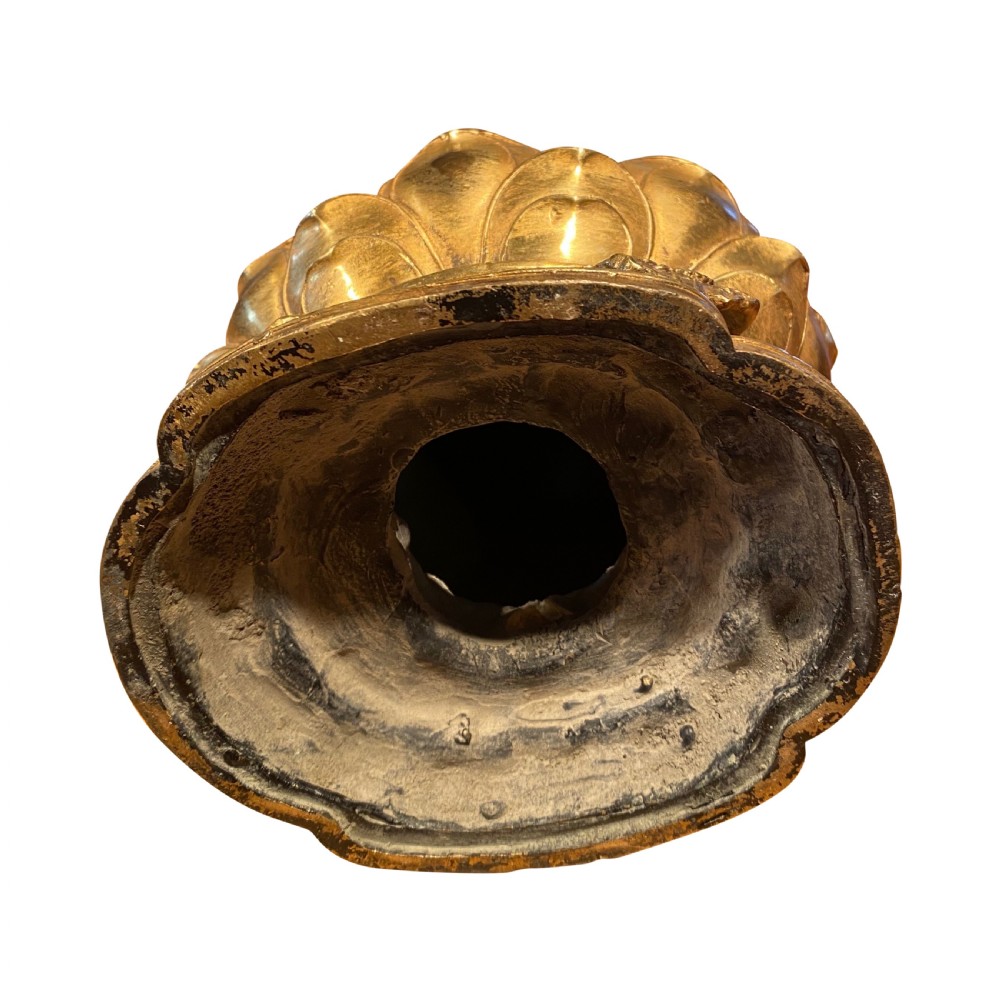 Tibetan 19th Century Gilt Bronze Buddha Deity Figure View V