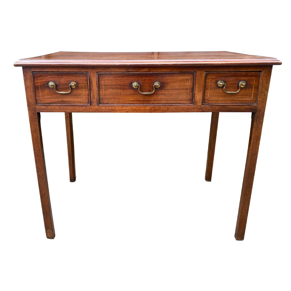 Georgian Chippendale Period Three Drawer Mahogany Side Table Or Writing Table View III
