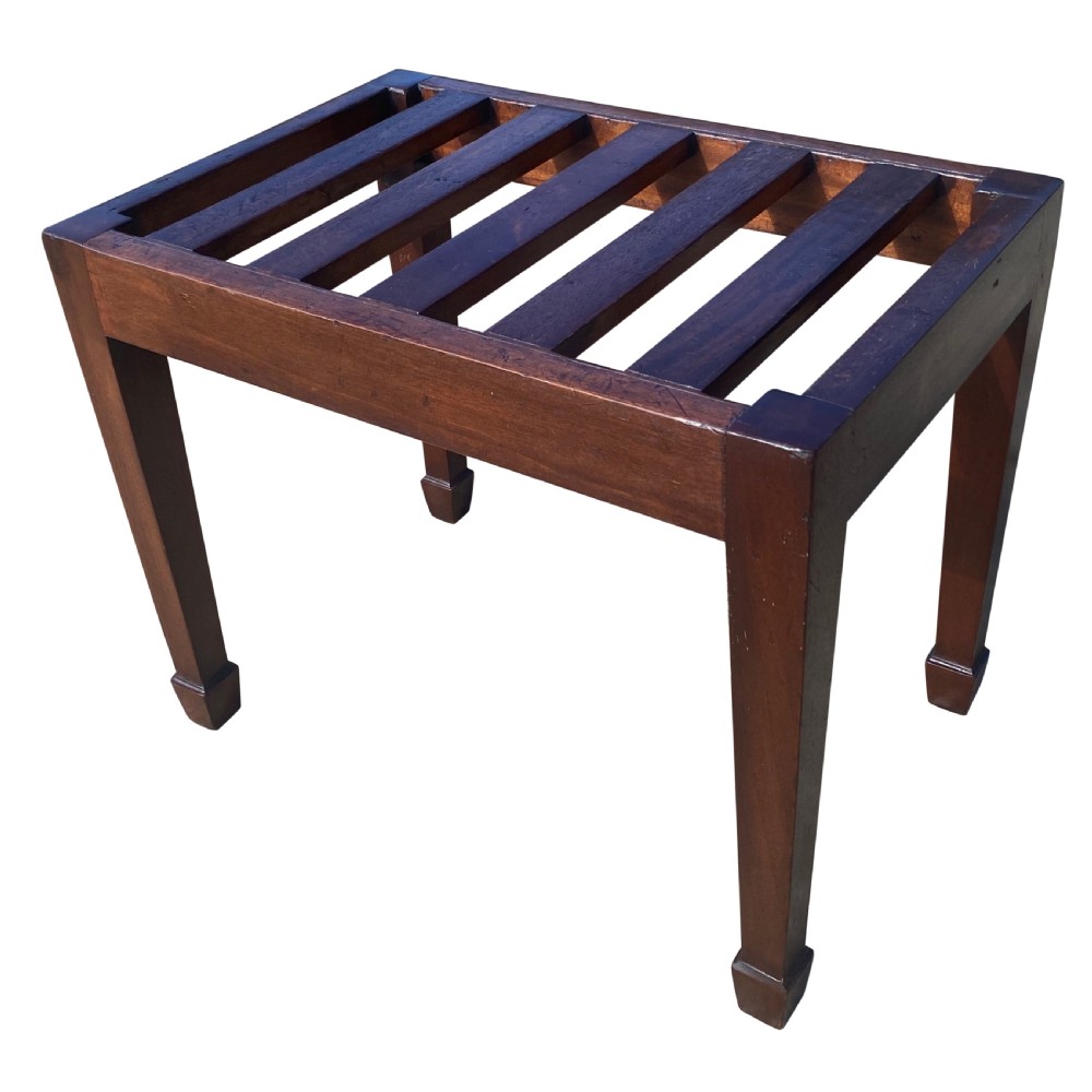 19th Century Solid Mahogany Luggage Stand By Marsh, Jones & Cribb c. 1890