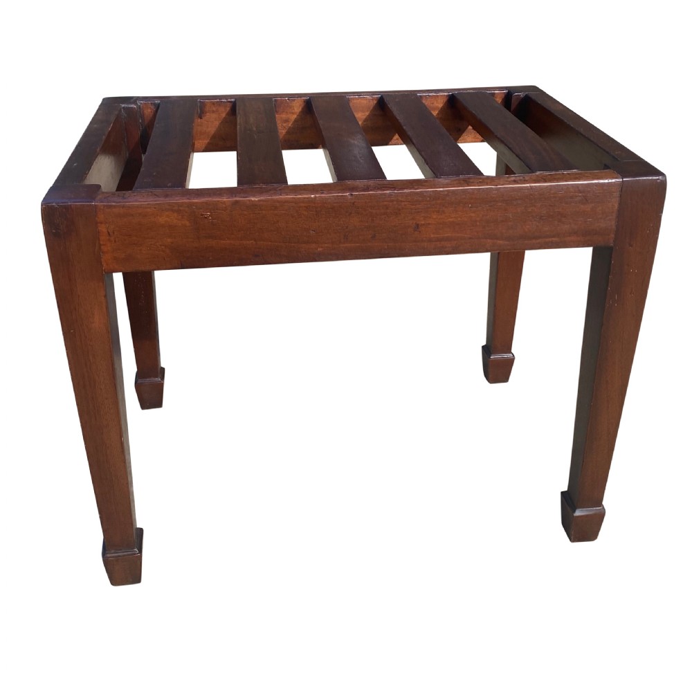 19th Century Solid Mahogany Luggage Stand By Marsh, Jones & Cribb c. 1890 View II