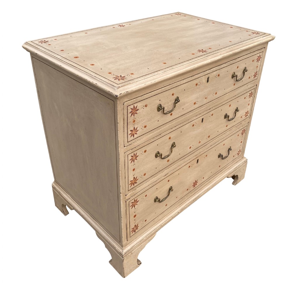 Beautifully Decorated Georgian Chest Of Drawers Of Small Proportions View III