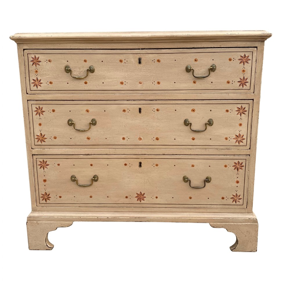 Beautifully Decorated Georgian Chest Of Drawers Of Small Proportions View V