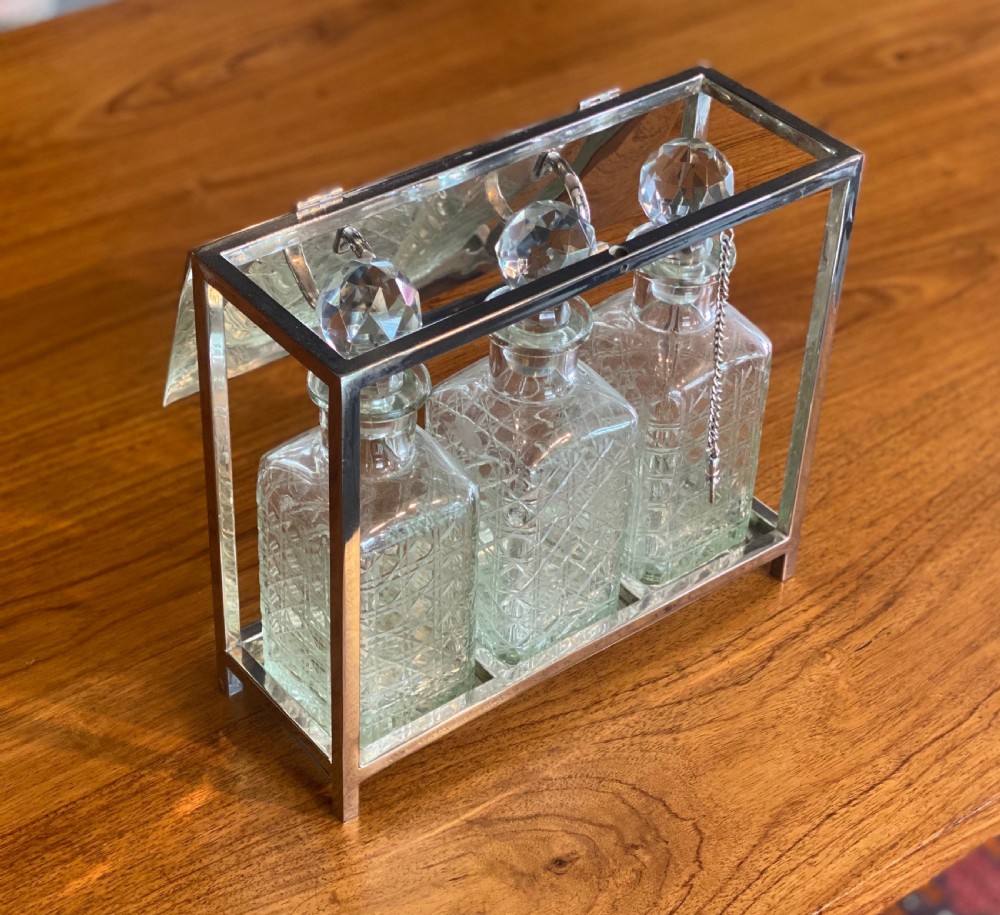 Early 20th Century Sol Goldfeder Silver Plated Tantalus In Fine Condition View II