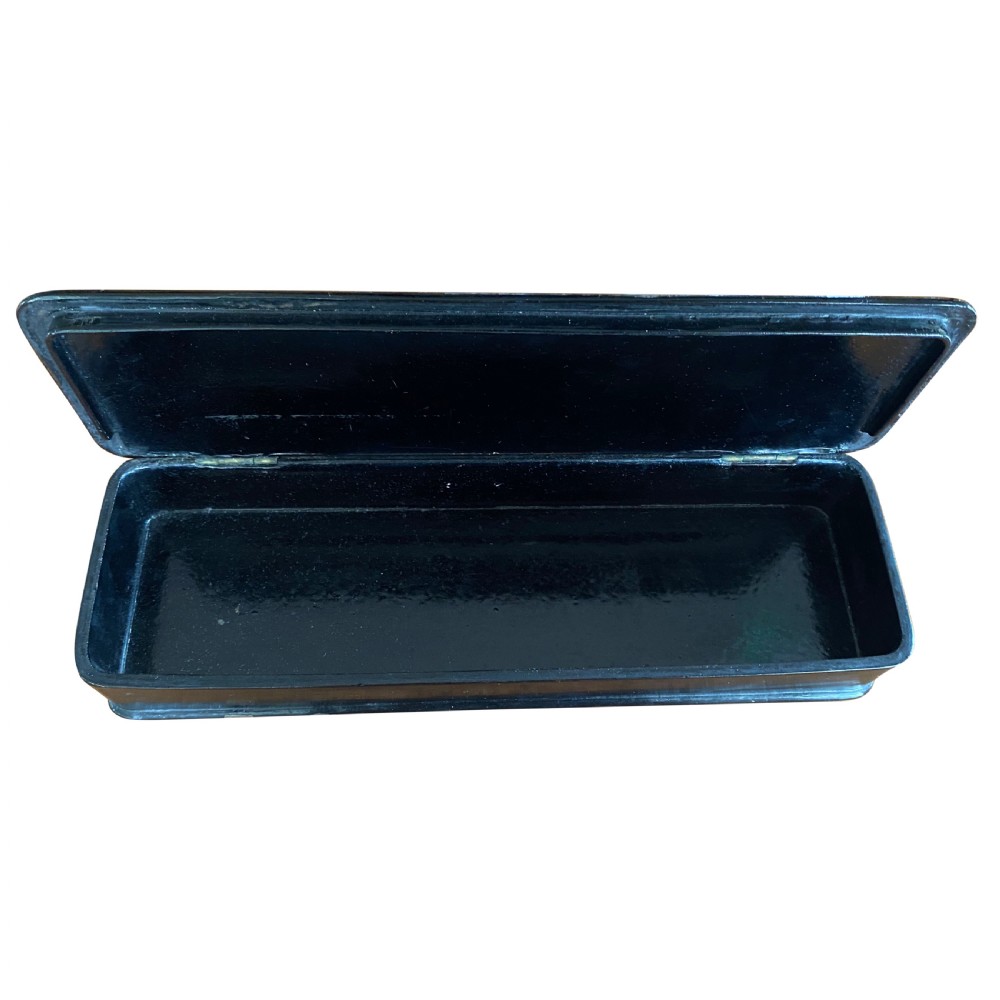 Antique Japanese Beautifully Lacquered Box With Hinged Lid c. 1900 View II