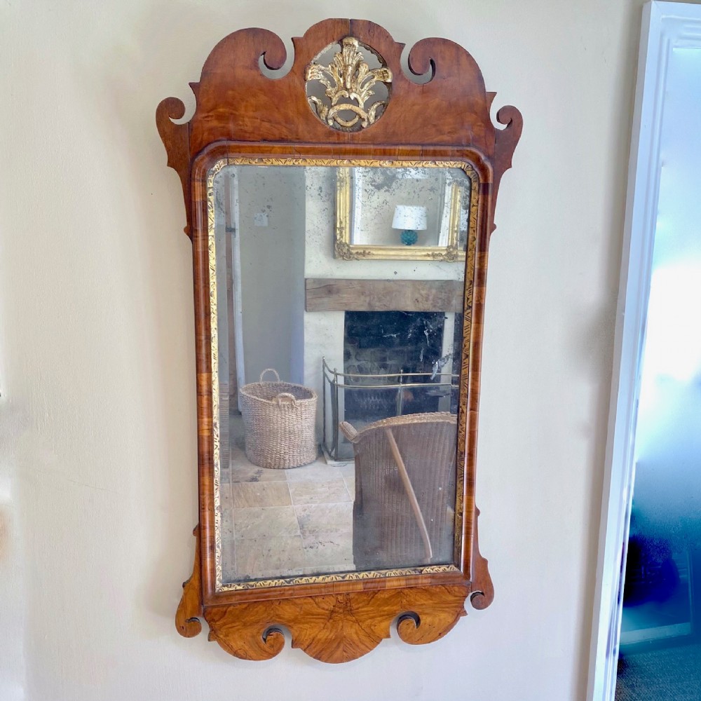 Georgian George II Walnut & Gilt Mirror View III