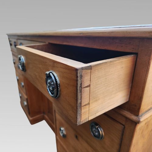 FABULOUS ANTIQUE VICTORIAN PINE PEDESTAL OFFICE PARTNERS WRITING DESK - ADDITIONAL PHOTO 3