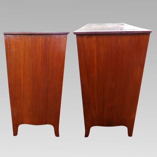 STUNNING ANTIQUE VICTORIAN MAHOGANY SATINWOOD CROSSBANDED CHEST OF DRAWERS - ADDITIONAL PHOTO 2