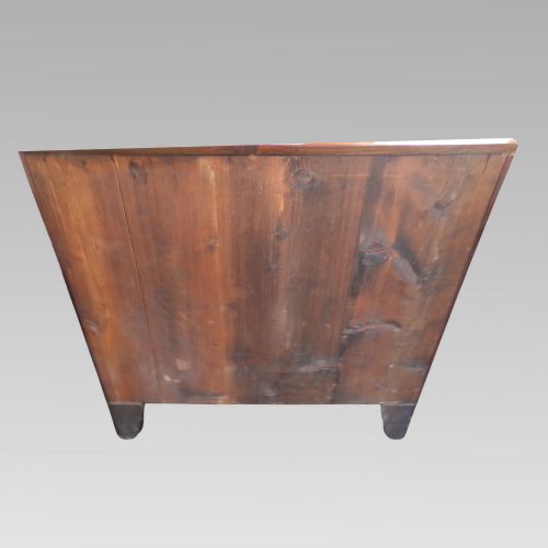 STUNNING ANTIQUE MAHOGANY SATINWOOD LINE INLAID CHEST OF DRAWERS - ADDITIONAL PHOTO 4
