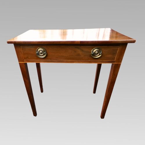 EXCEPTIONAL ANTIQUE 19TH CENTURY GEORGE III STRING INLAID HALL OR SIDE TABLE - ADDITIONAL PHOTO 1