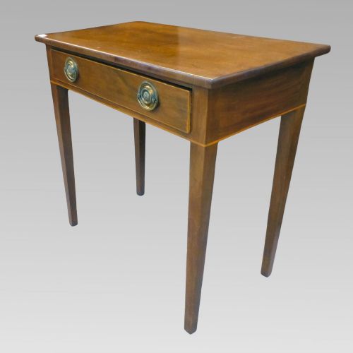 EXCEPTIONAL ANTIQUE 19TH CENTURY GEORGE III STRING INLAID HALL OR SIDE TABLE - ADDITIONAL PHOTO 2