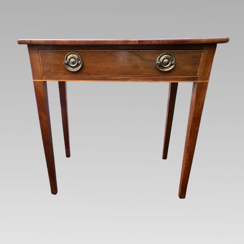EXCEPTIONAL ANTIQUE 19TH CENTURY GEORGE III STRING INLAID HALL OR SIDE TABLE - ADDITIONAL PHOTO 3